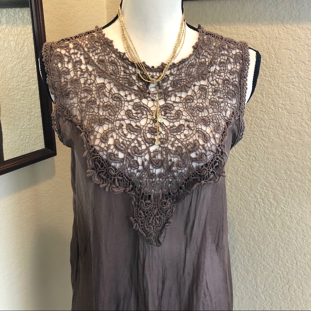 M Made In Italy 💯% Silk Tank Shift Dress - Picture 4 of 8